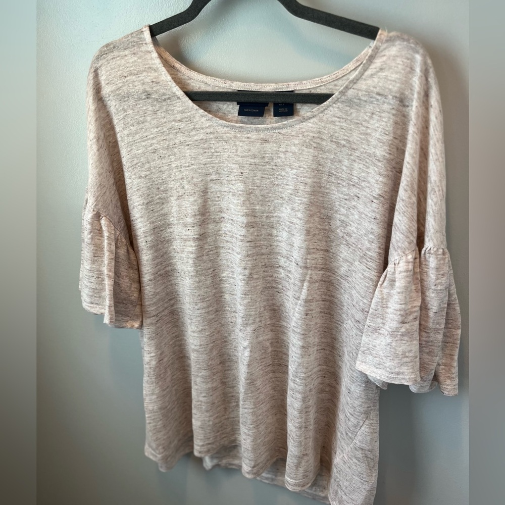Rachel Roy linen futtter sleeve top large